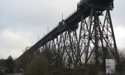 Gerüstpfeiler der nördlichen Rampenbrücke