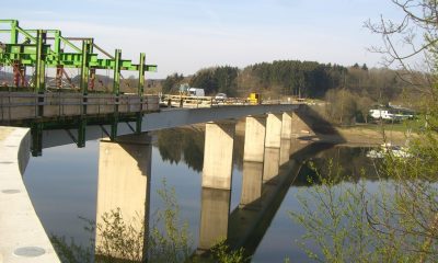 Bau der Talbrücke Sondern