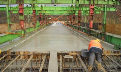 Herstellung der Fahrbahnplatte