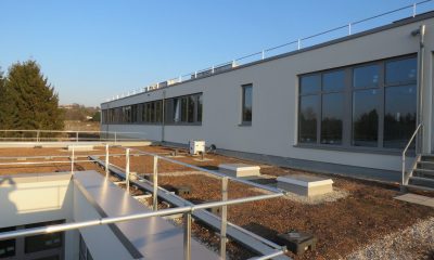 Ansicht Schulgebäude von der Dachebene