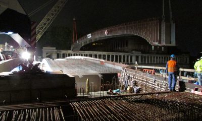 Einhub des Brückenbogens