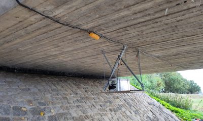 Messanlage an Plattenunterseite