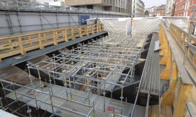 Traggerüst für Fahrbahnplattenschalung