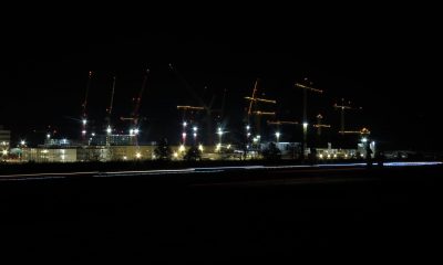 ESMC Baustelle bei Nacht