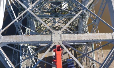 Fahrbahnseitiger Arbeitsbühneneinsatz