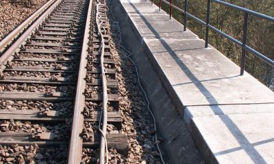 Schienen auf dem Viadukt